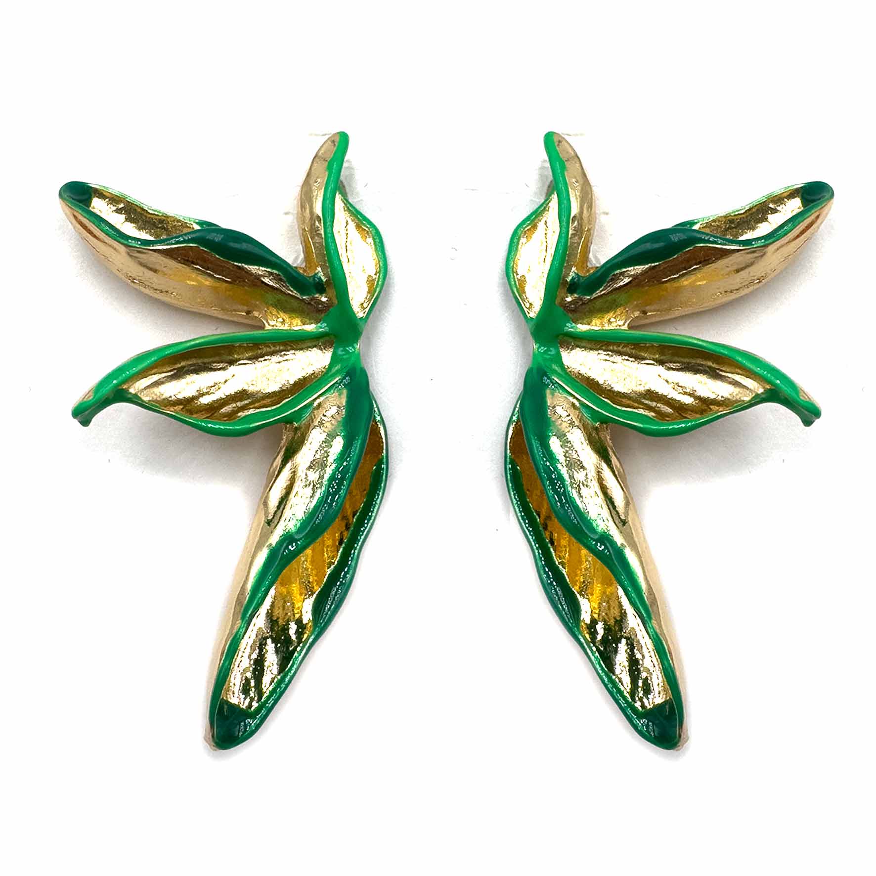 Palestro Milano Orecchini Verde Petali del Pittore