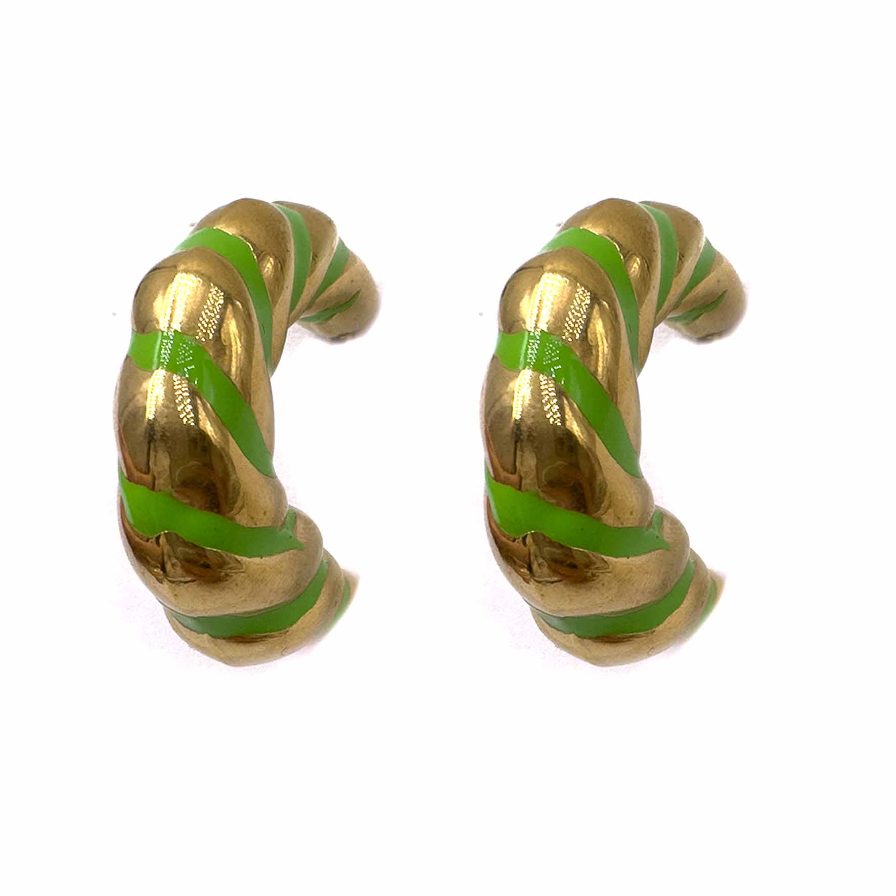 Palestro Milano Orecchini Verde Semicerchi Colorati