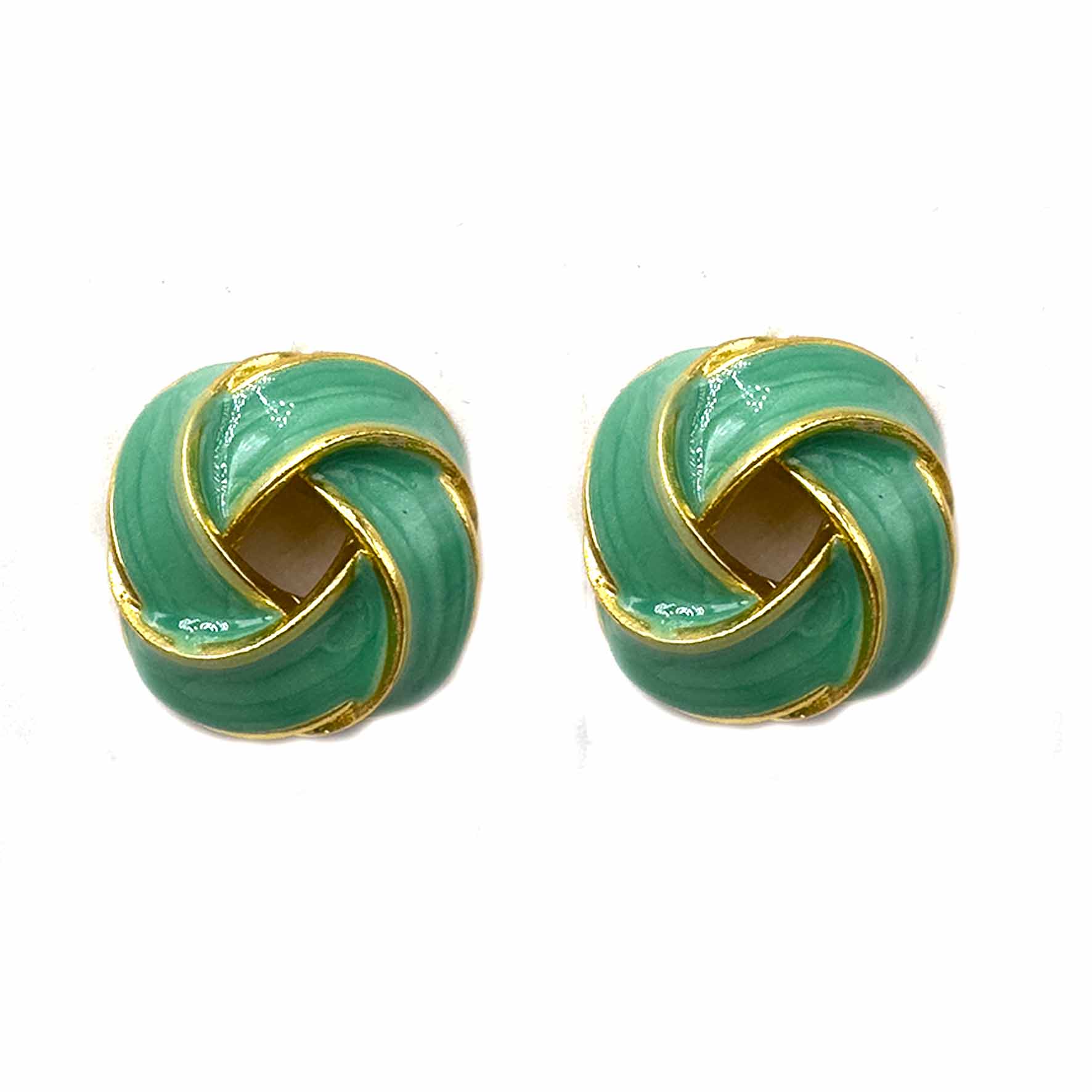 Palestro Milano Orecchini Verdeacqua Nodo colorato