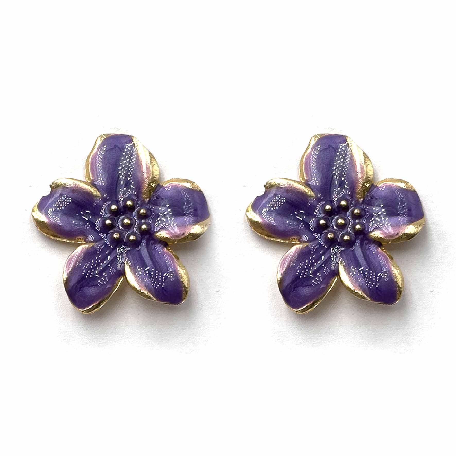 Palestro Milano Orecchini Viola Fiori dei Tropici