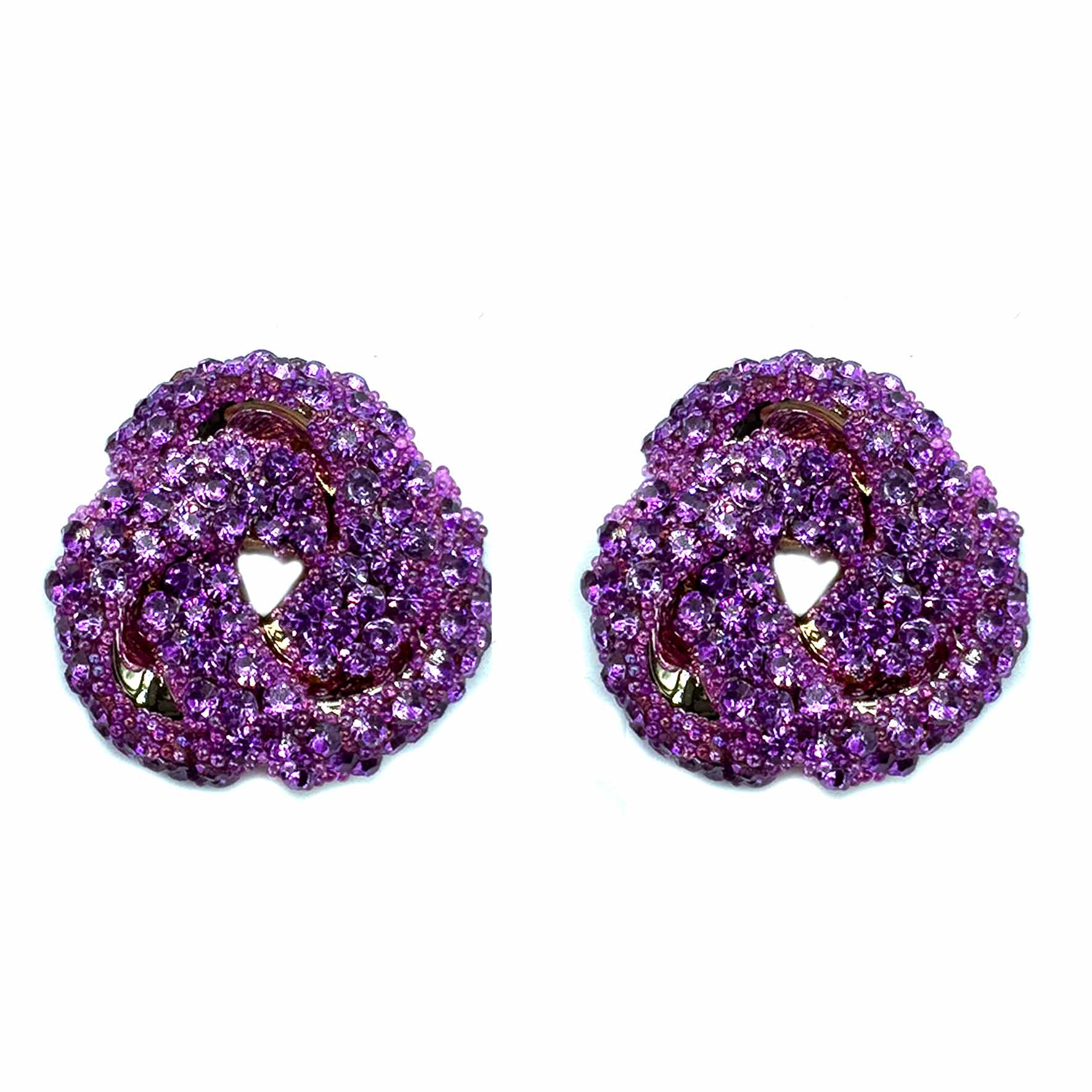 Palestro Milano Orecchini Violetta Nodo di zirconi