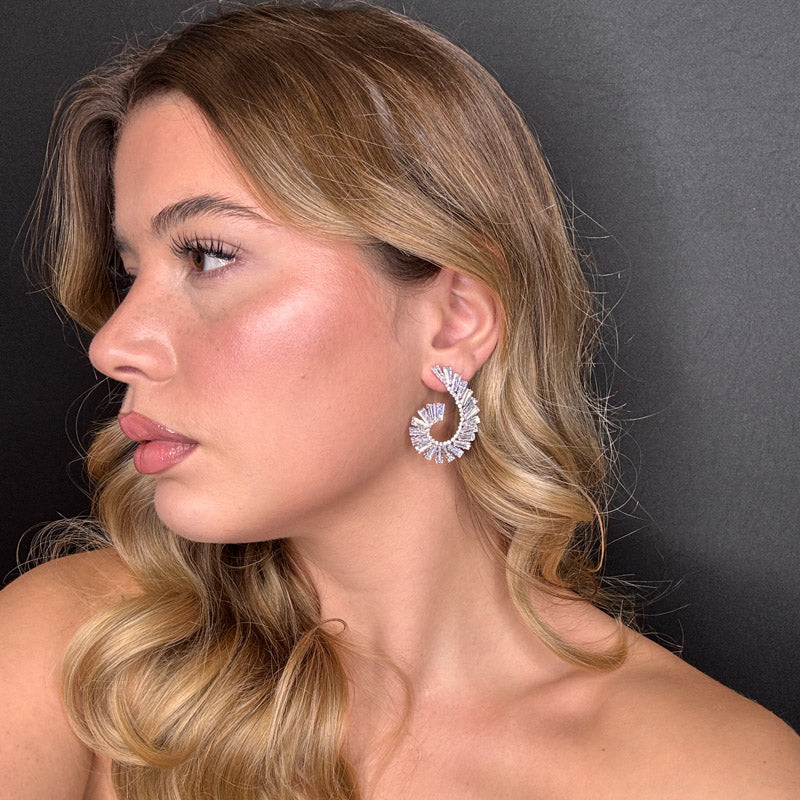 Palestro Milano Orecchini Virgole di Zirconi