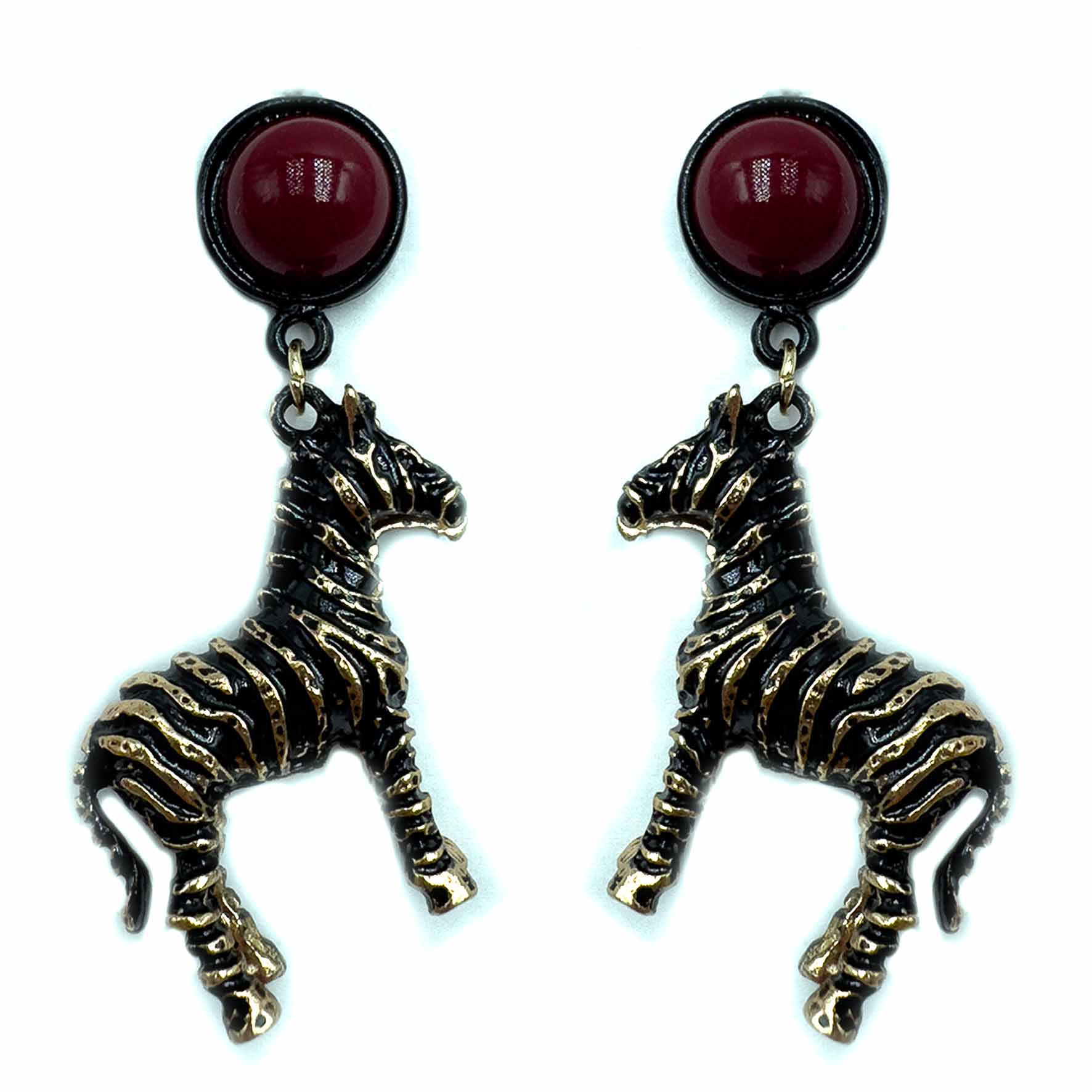 Palestro Milano Orecchini Zebre con bottone