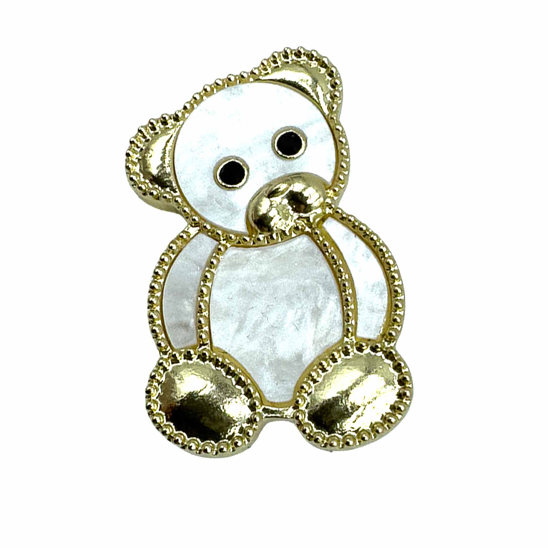 Palestro Milano Spille e spillette Bianco Teddy Bear