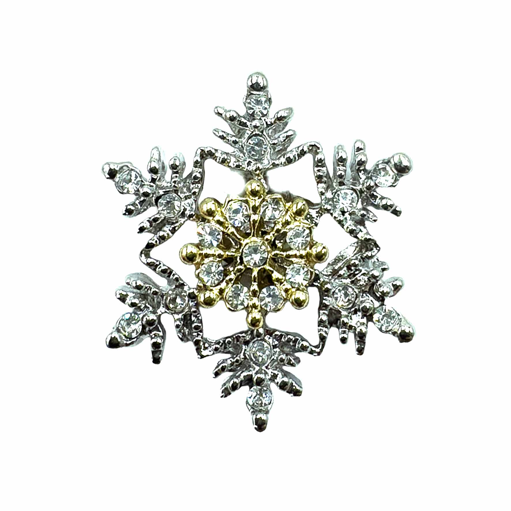 Palestro Milano Spille e spillette Fiocchetto di Neve - Silver Gold
