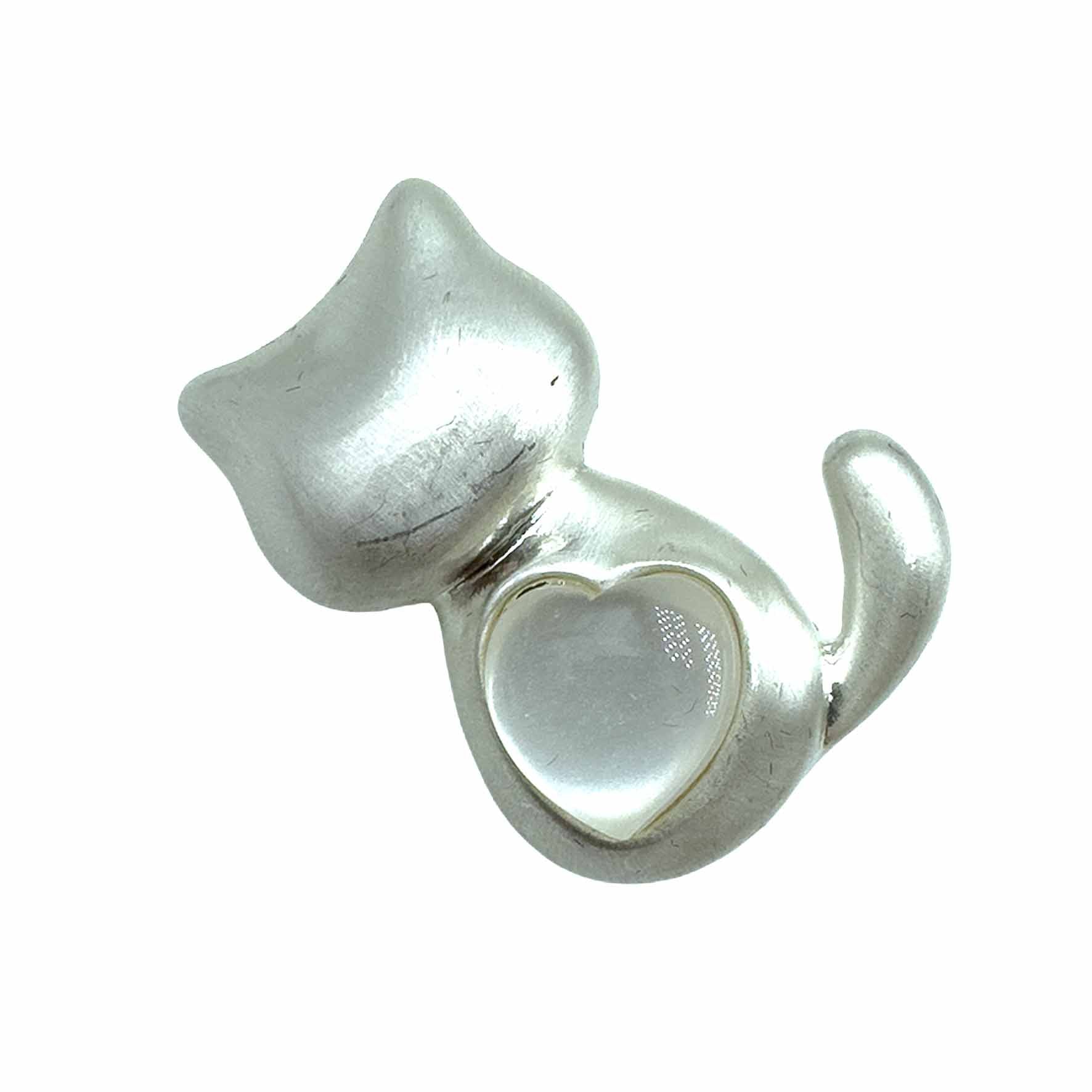 Palestro Milano Spille e spillette Gattino silver Gattino con cuore