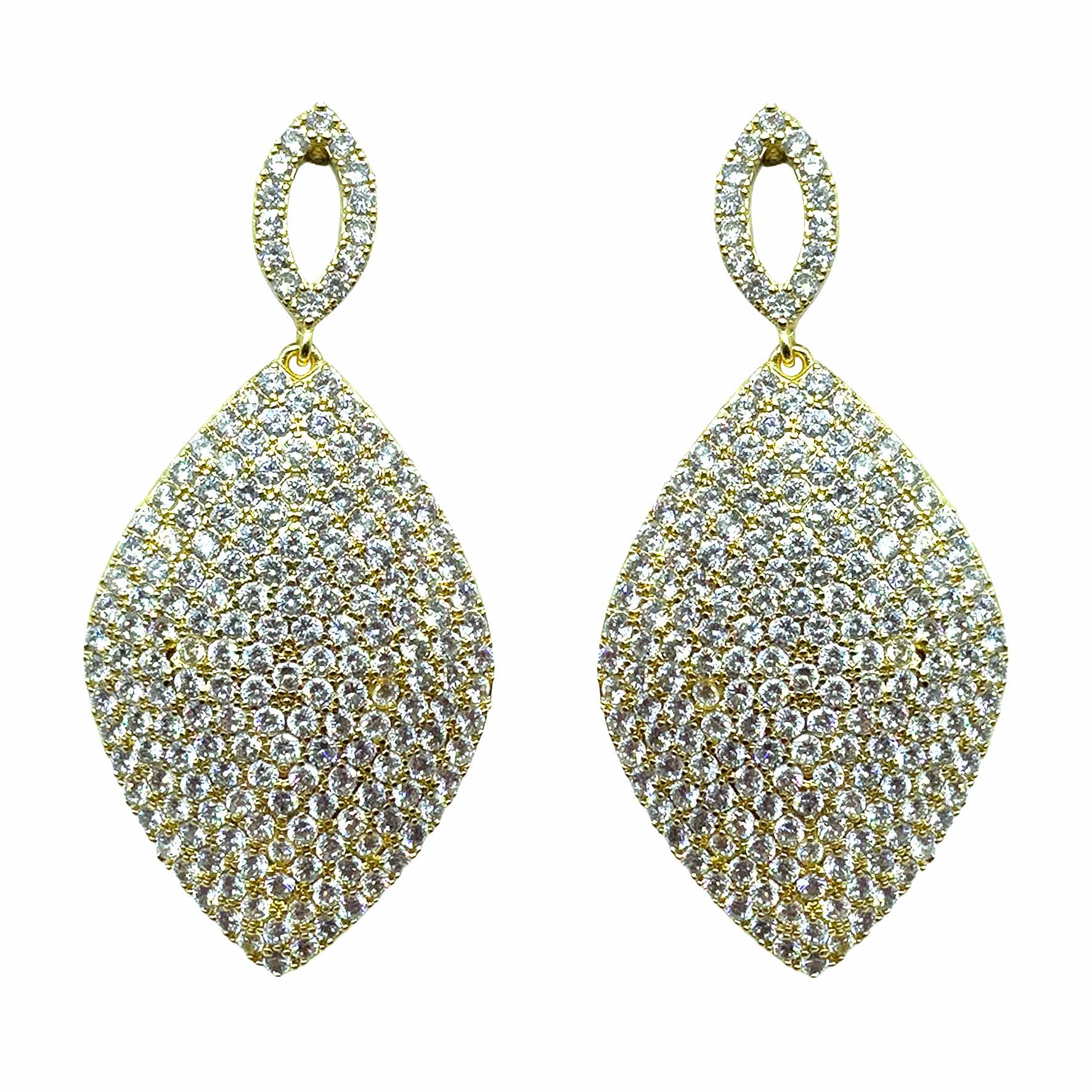 Palestro Milano Orecchini Gold Rombo di pavè