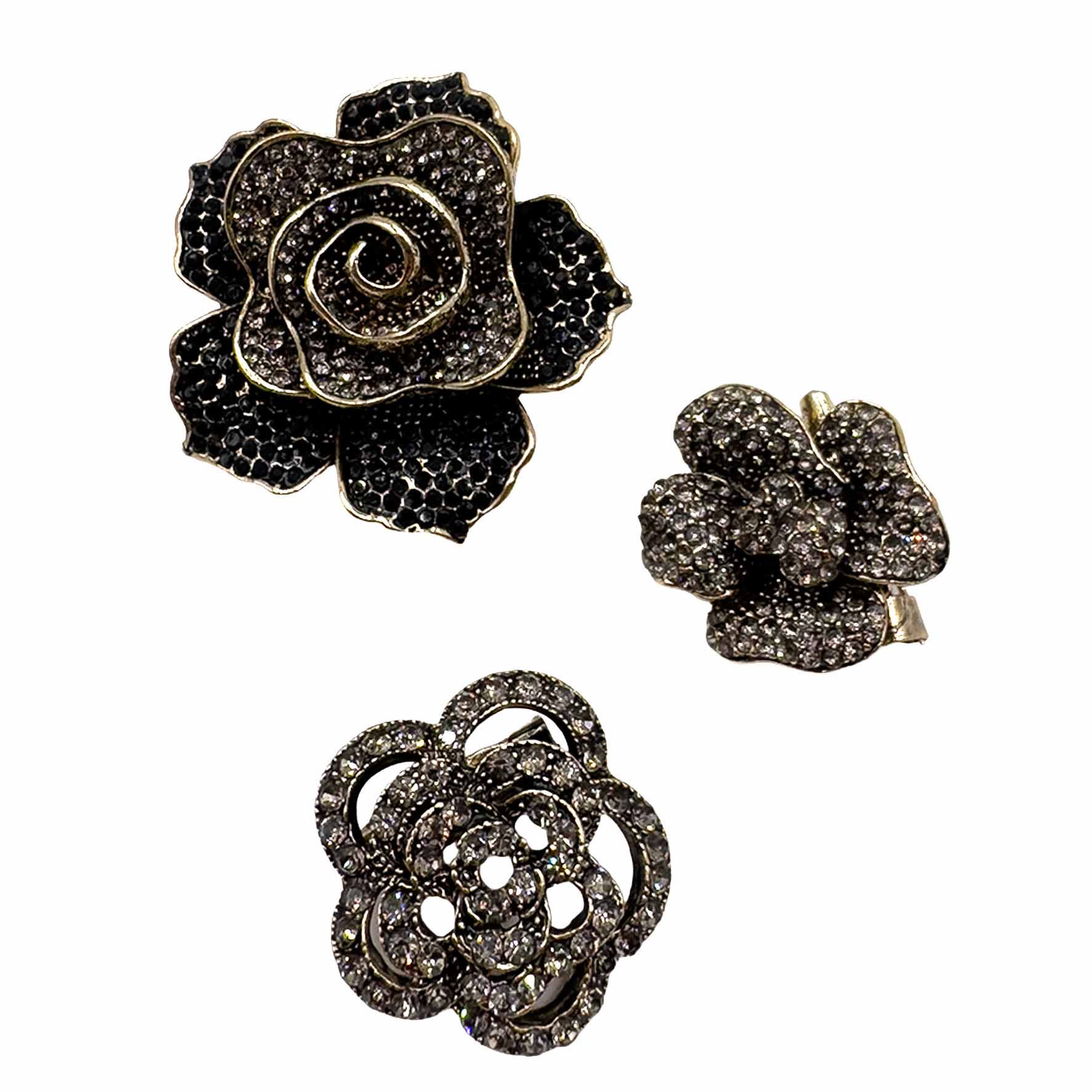Palestro Milano Spille e spillette Black/Grigio Rose - Set