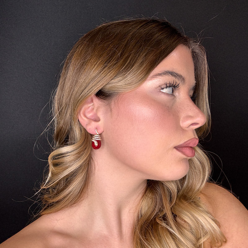 Palestro Milano Orecchini Serpentello con perla