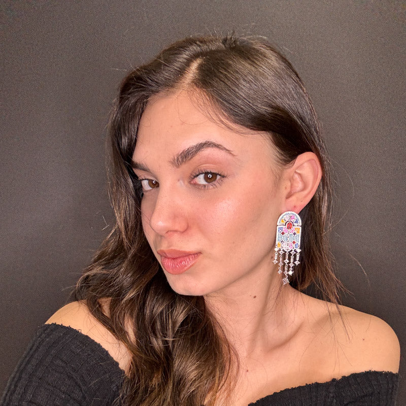 Palestro Milano Orecchini Vetrate di Cristallo