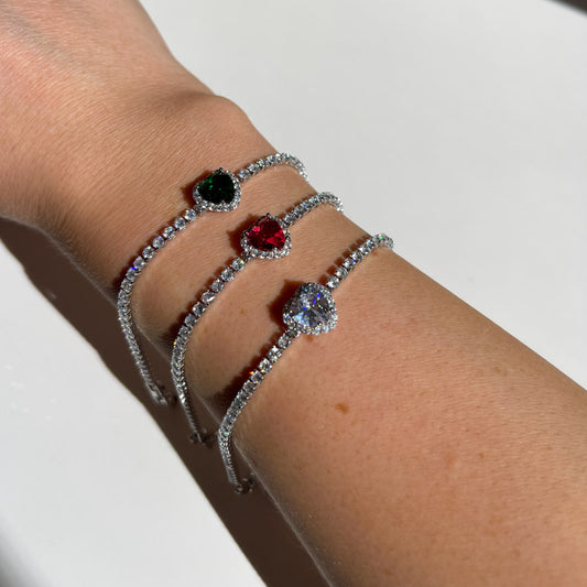 Bracciale Tennis cuore big