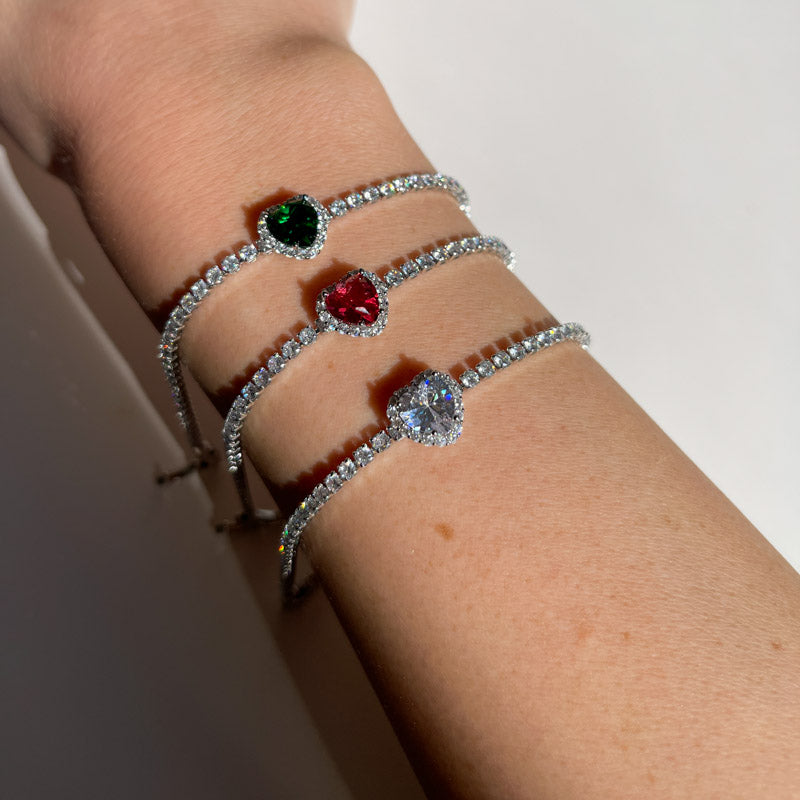 Palestro Milano Bracciali Bracciale Tennis cuore big