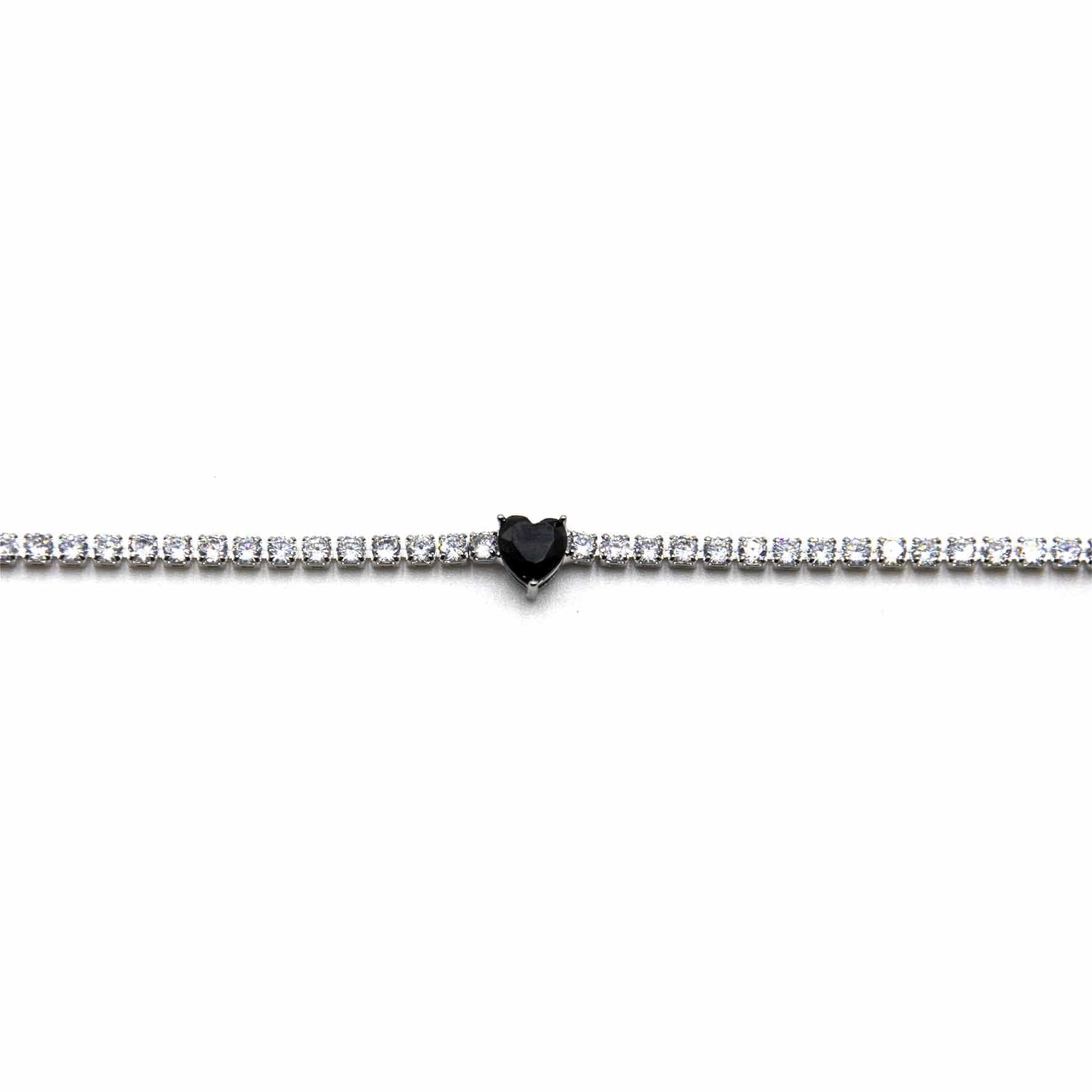 Palestro Milano Collane Blu Zaffiro Collana Tennis cuore