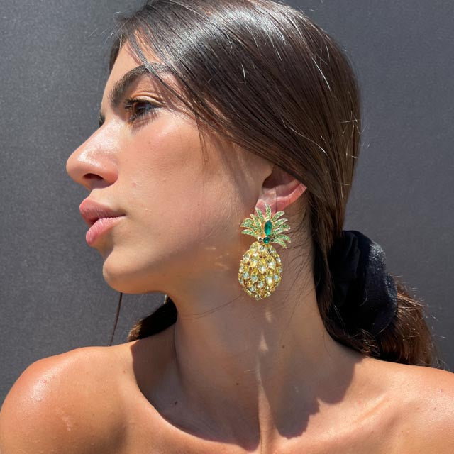 Palestro Milano Orecchini Ananas Big