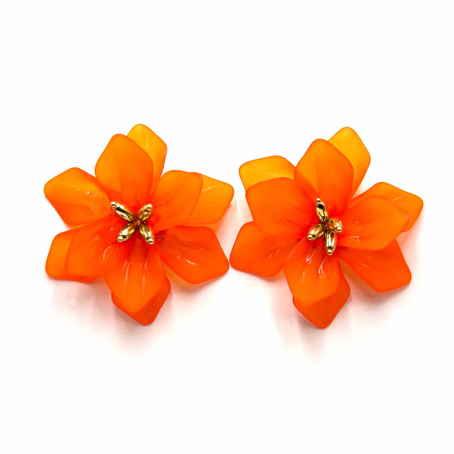 Palestro Milano Orecchini Arancio Brillante Ibiscus