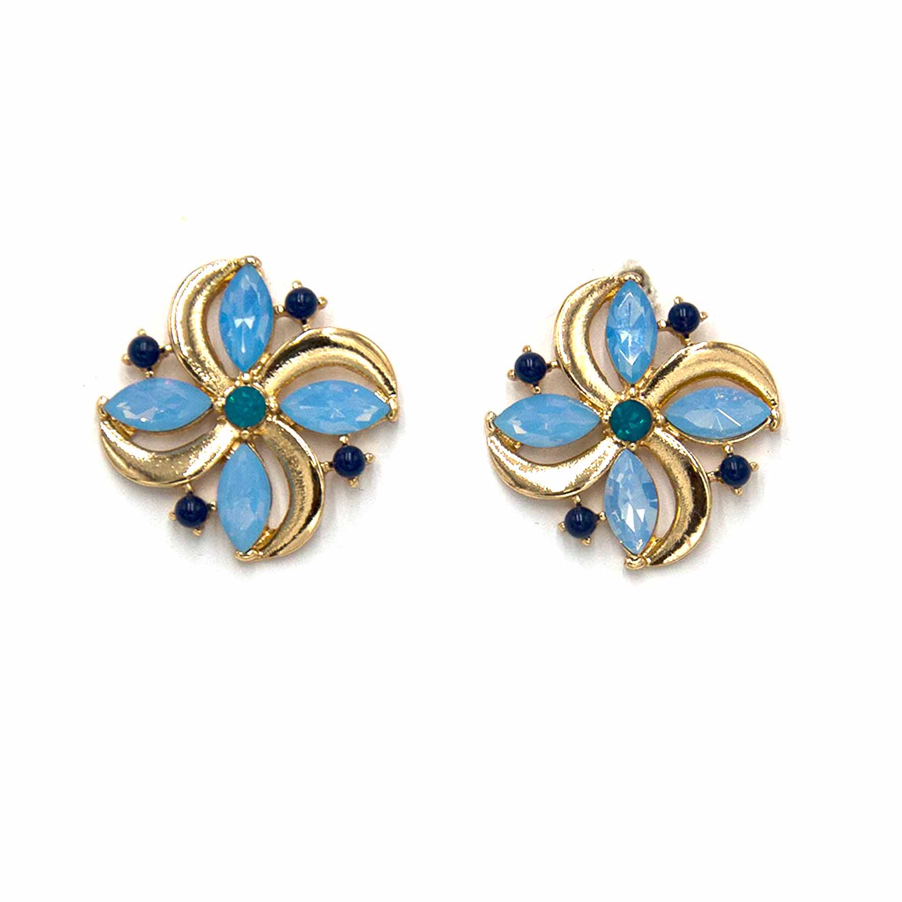 Palestro Milano Orecchini Azzurro Oceano Maioliche