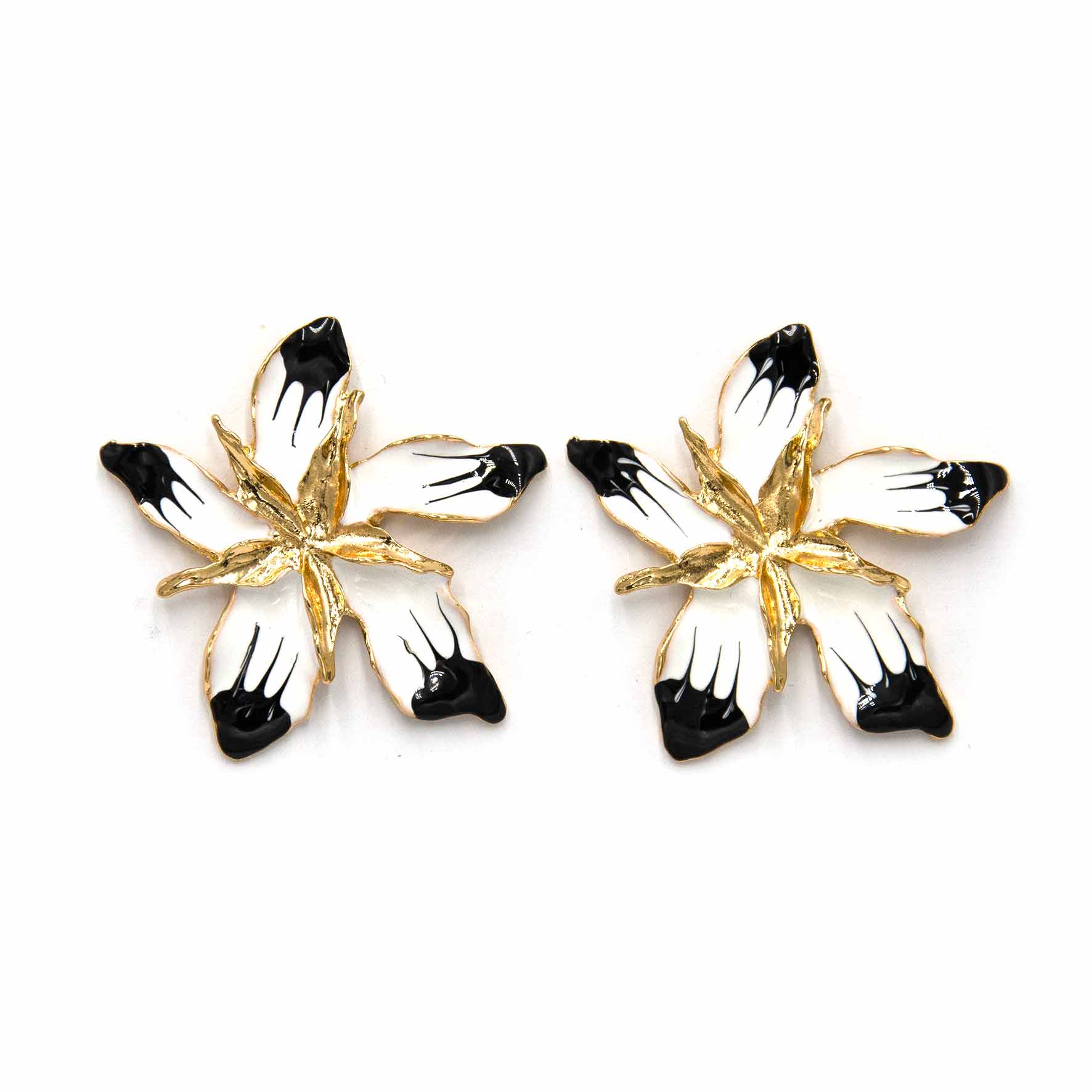 Palestro Milano Orecchini Black and White Iris