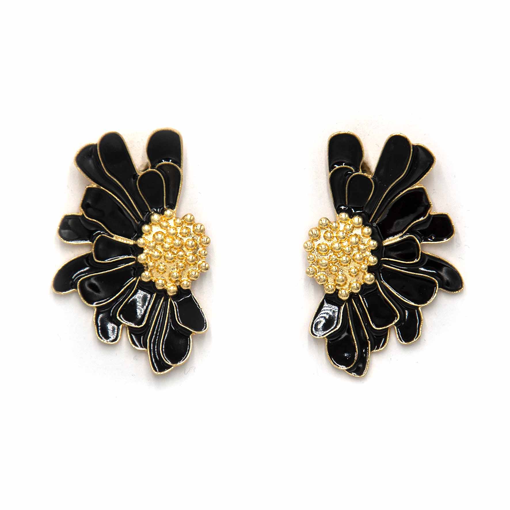 Palestro Milano Orecchini Black is Black Fiori d&