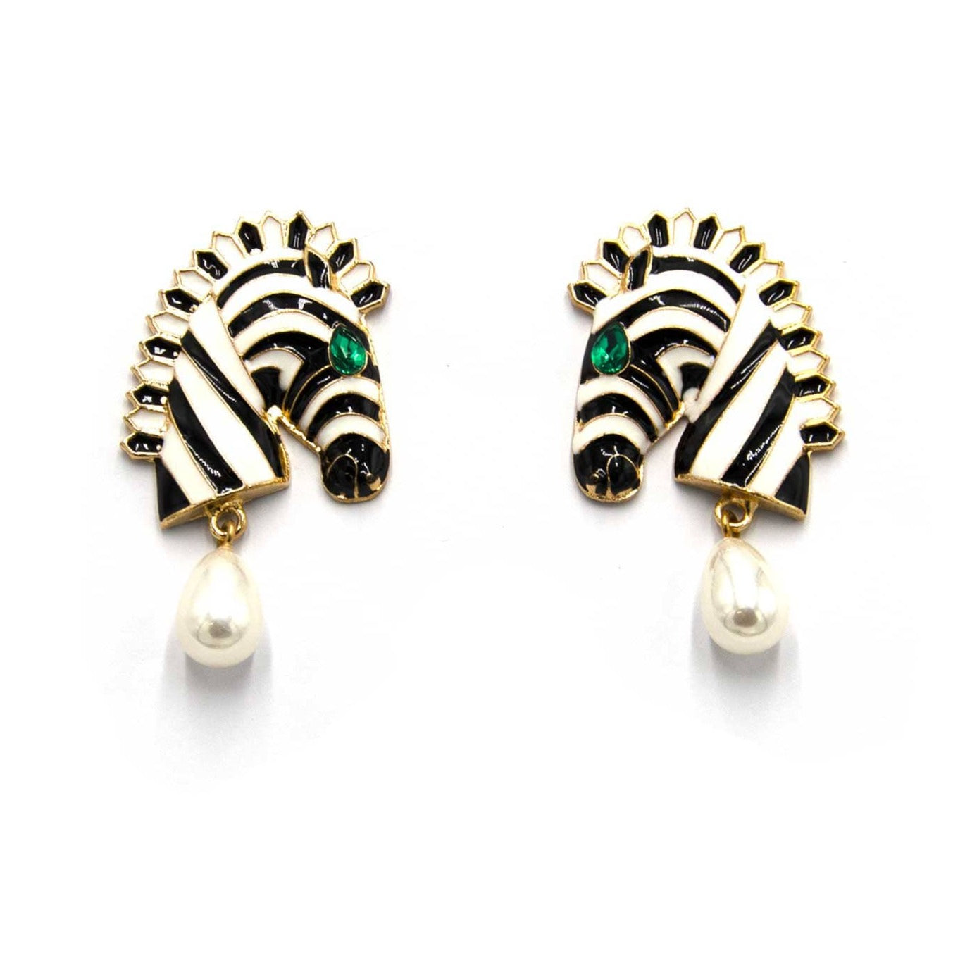 Palestro Milano Orecchini Black & White Zebre