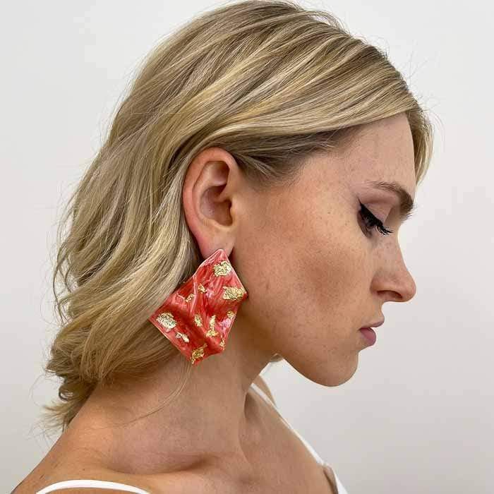 Palestro Milano Orecchini Corallo Seta d&