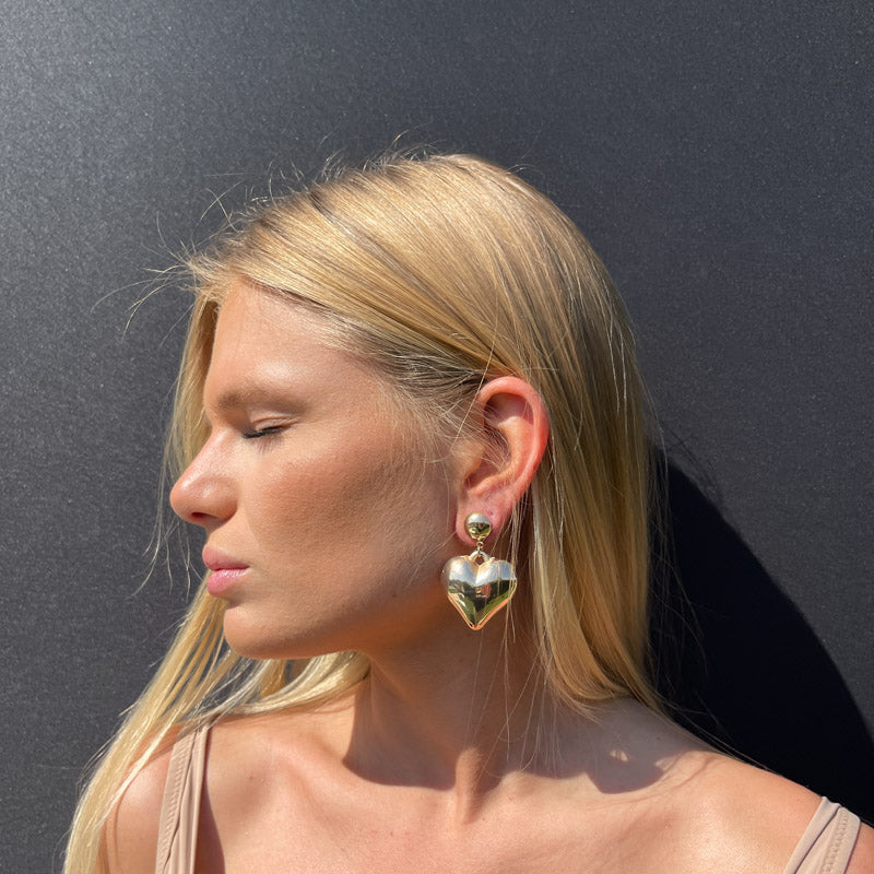 Palestro Milano Orecchini Cuore Big Gold