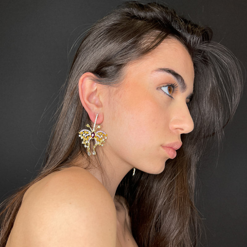 Palestro Milano Orecchini Farfalle Luminose