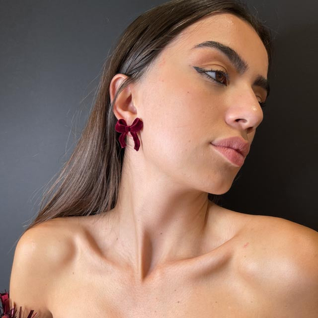 Palestro Milano Orecchini Fiocchi in Velluto