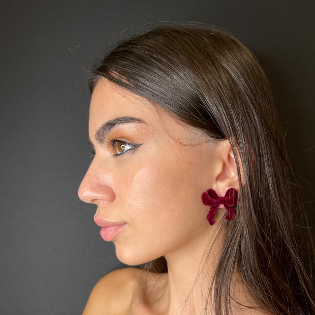 Palestro Milano Orecchini Fiocchi in Velluto