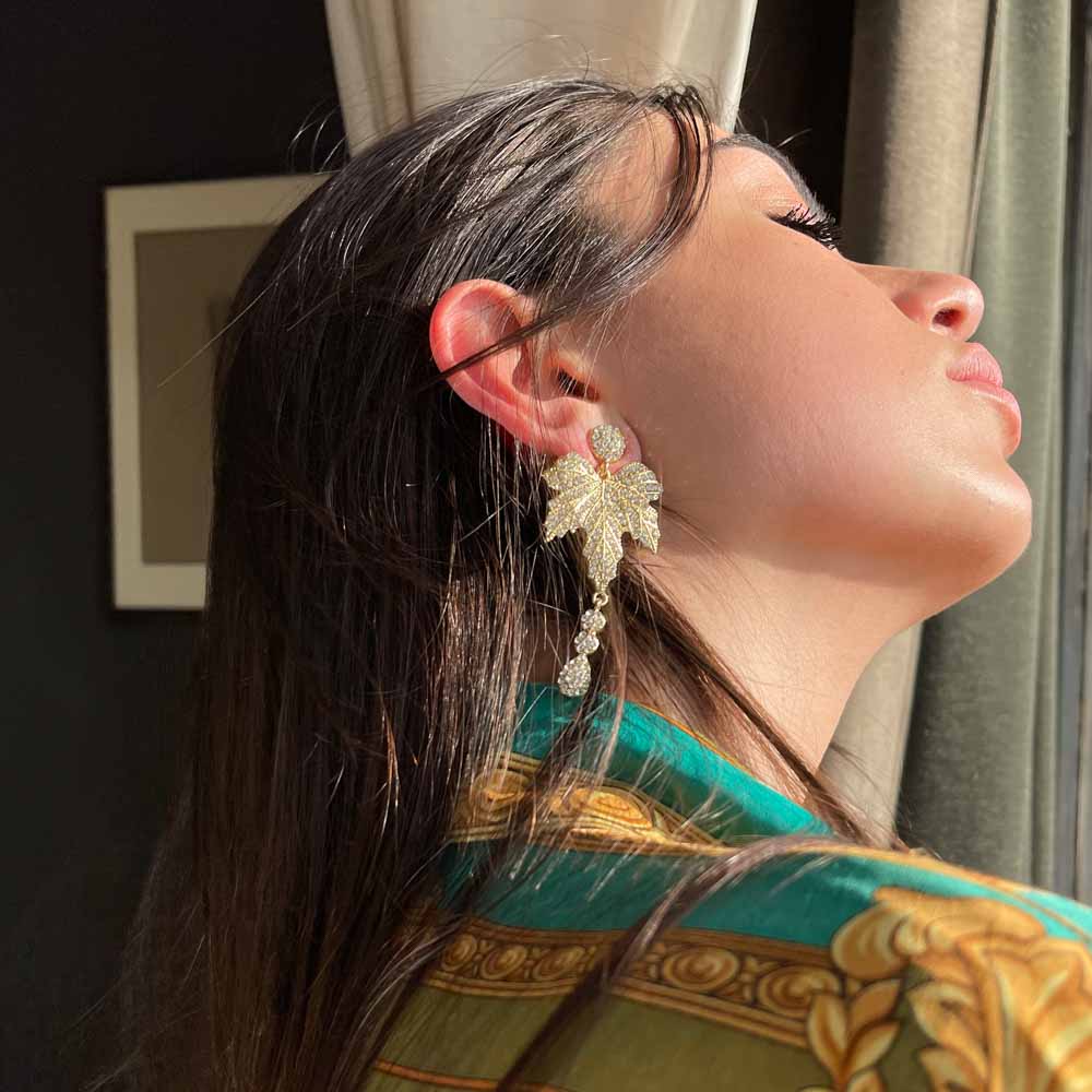 Palestro Milano Orecchini Foglia di Vite