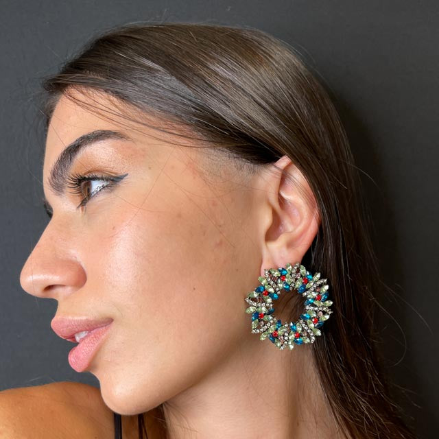 Palestro Milano Orecchini Ghirlanda Natalizia Classic