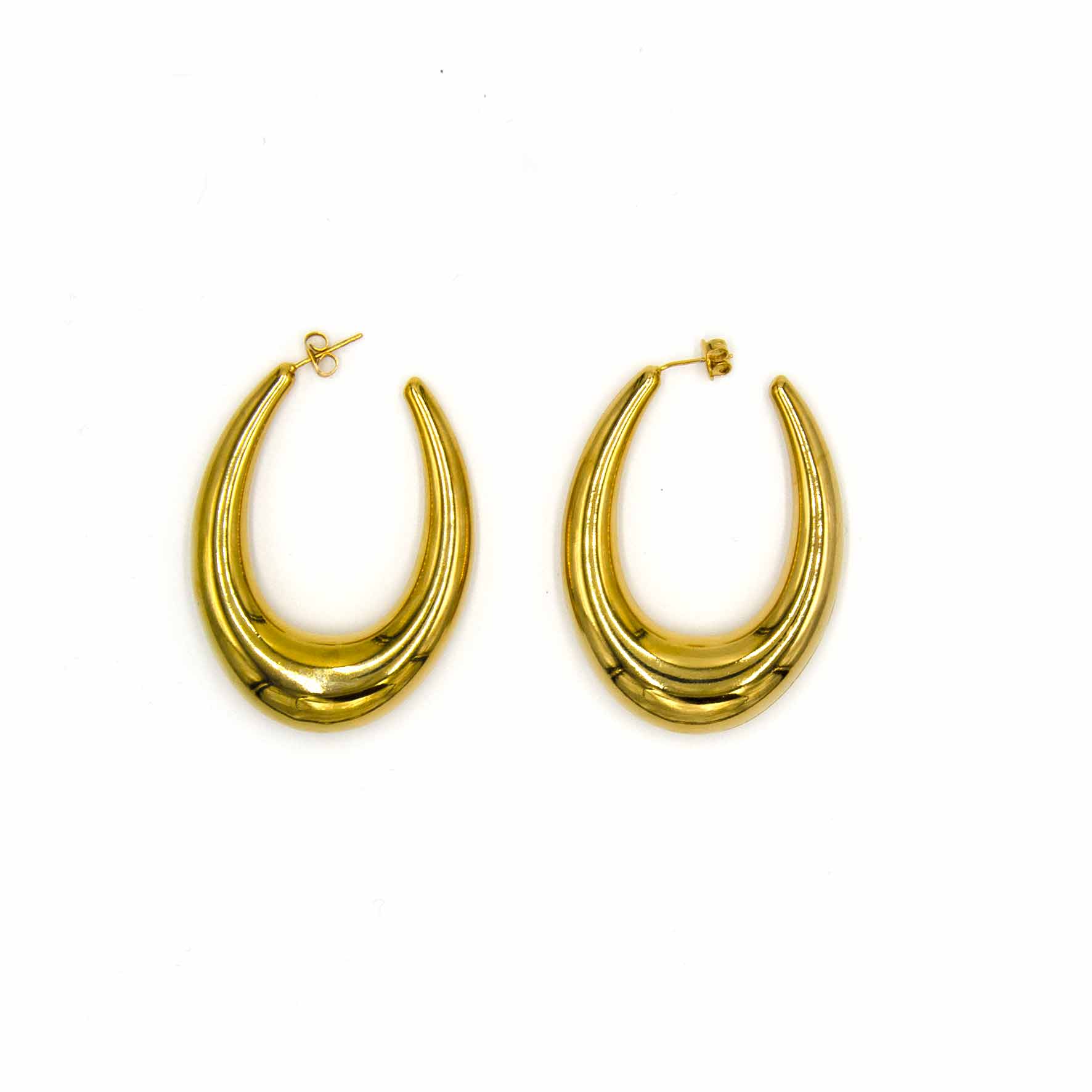 Palestro Milano Orecchini Gold Long Coco Hoops