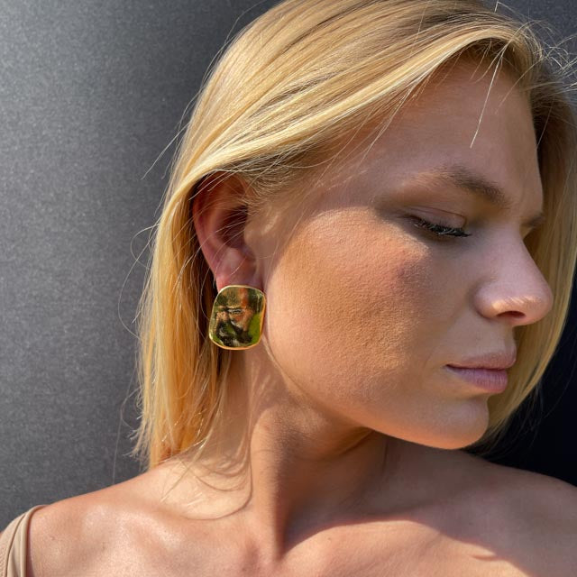 Palestro Milano Orecchini Luna Gold Plated