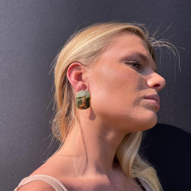 Palestro Milano Orecchini Luna Gold Plated