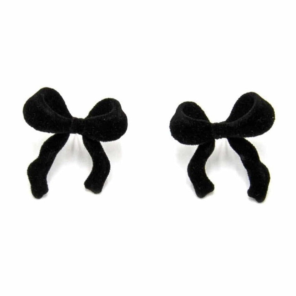 Palestro Milano Orecchini Nero Fiocchi in Velluto