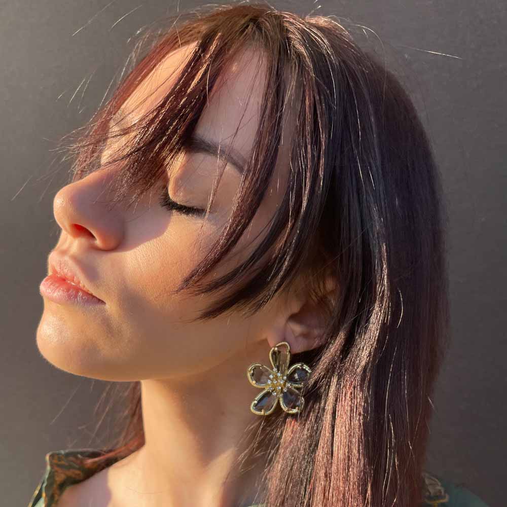 Palestro Milano Orecchini Petali Preziosi