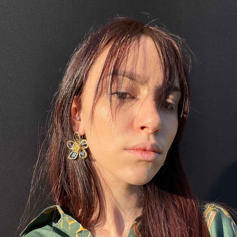 Palestro Milano Orecchini Petali Preziosi