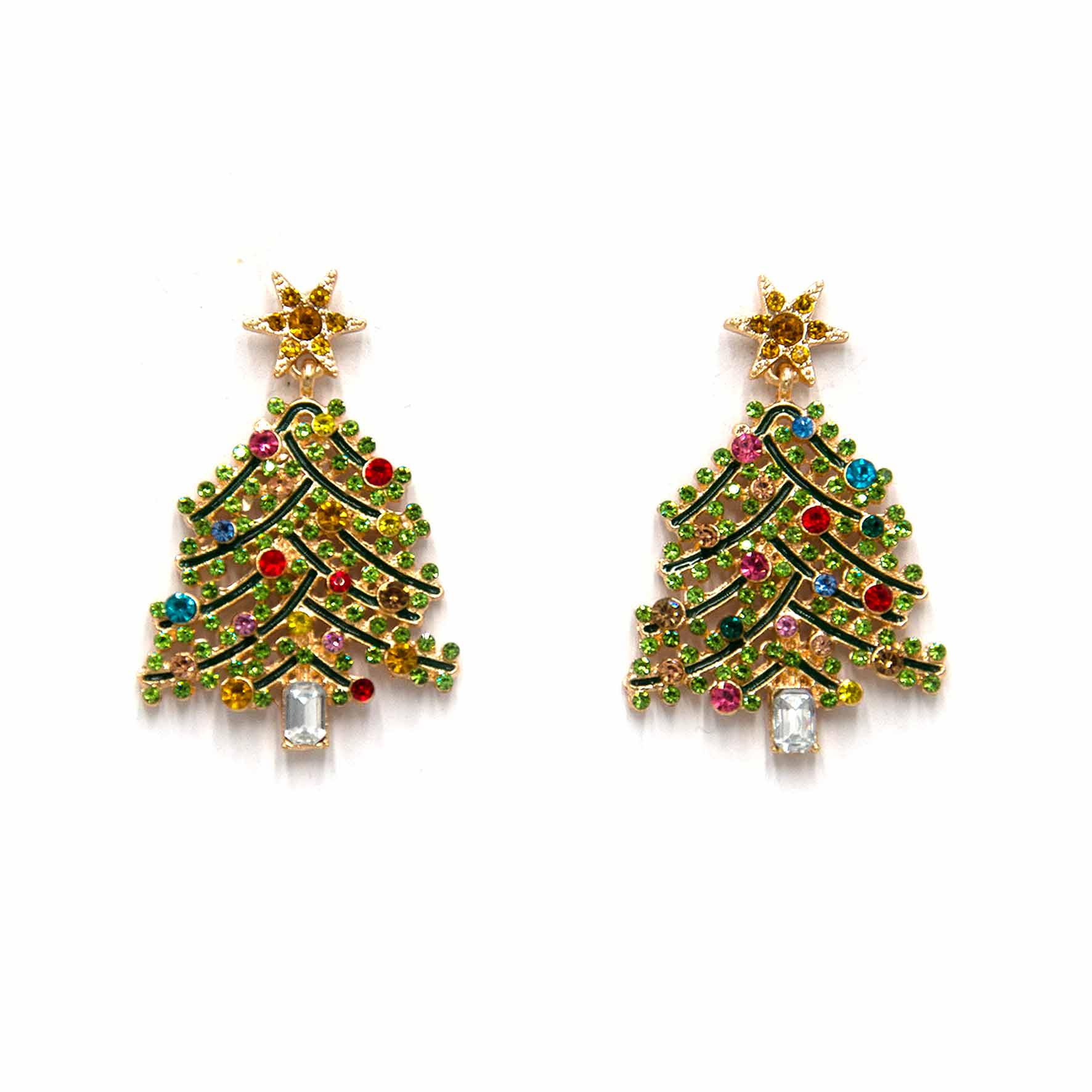 Palestro Milano Orecchini Pino con palline di Natale