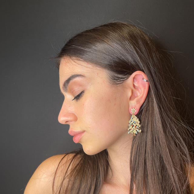 Palestro Milano Orecchini Pino Natalizio