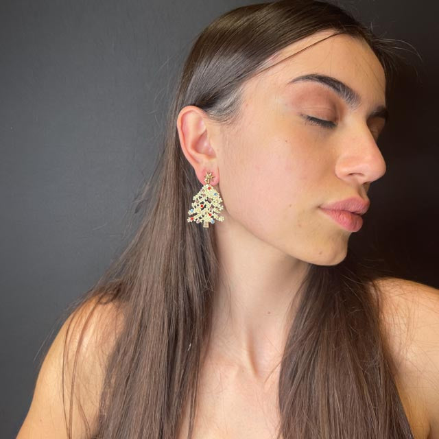 Palestro Milano Orecchini Pino Natalizio