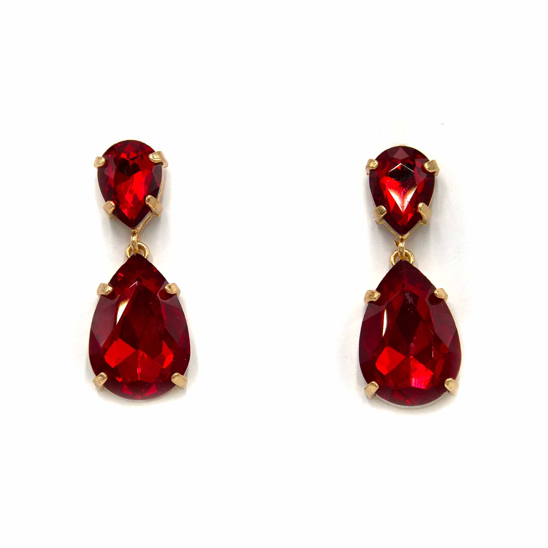 Palestro Milano Orecchini Red Passion Goccia di Cristallo