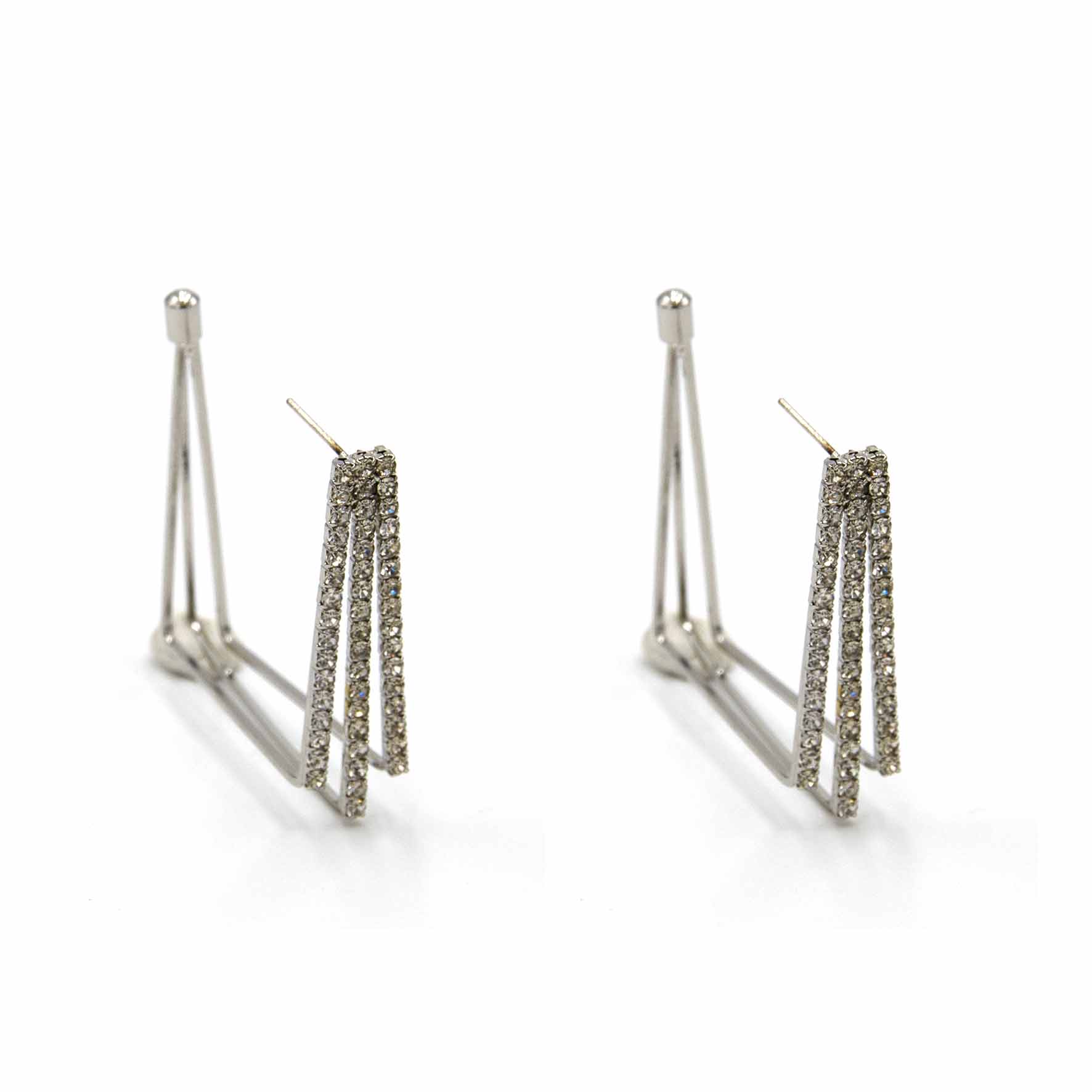 Palestro Milano Orecchini Silver Quadrum