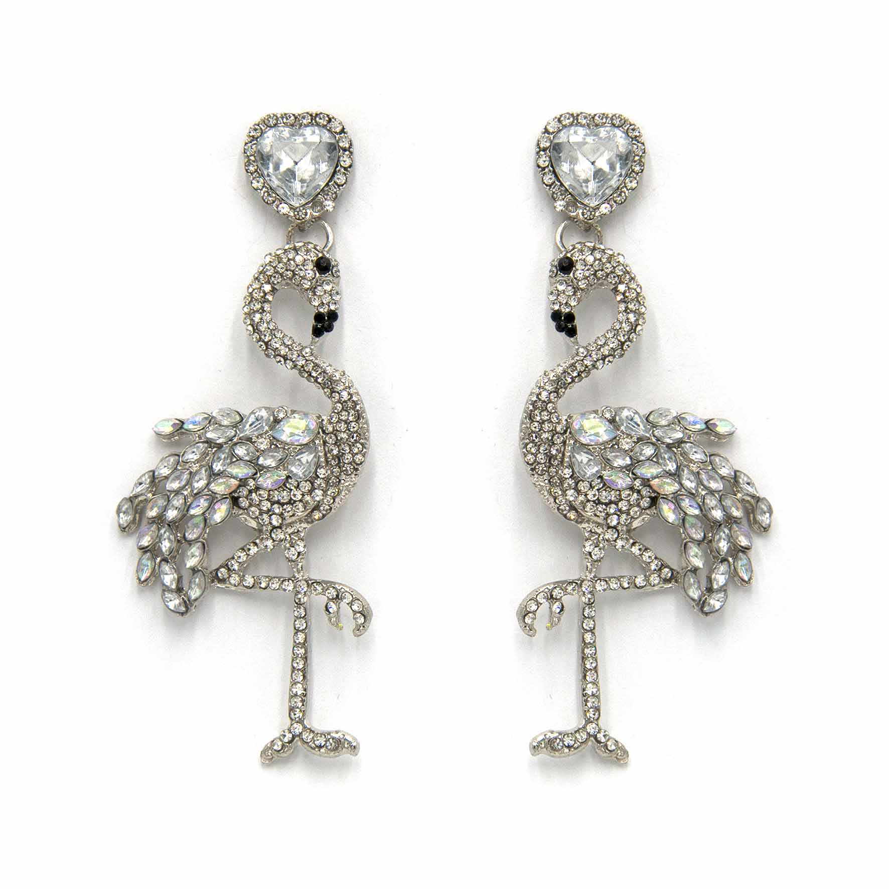 Palestro Milano Orecchini Total Silver Flamingos