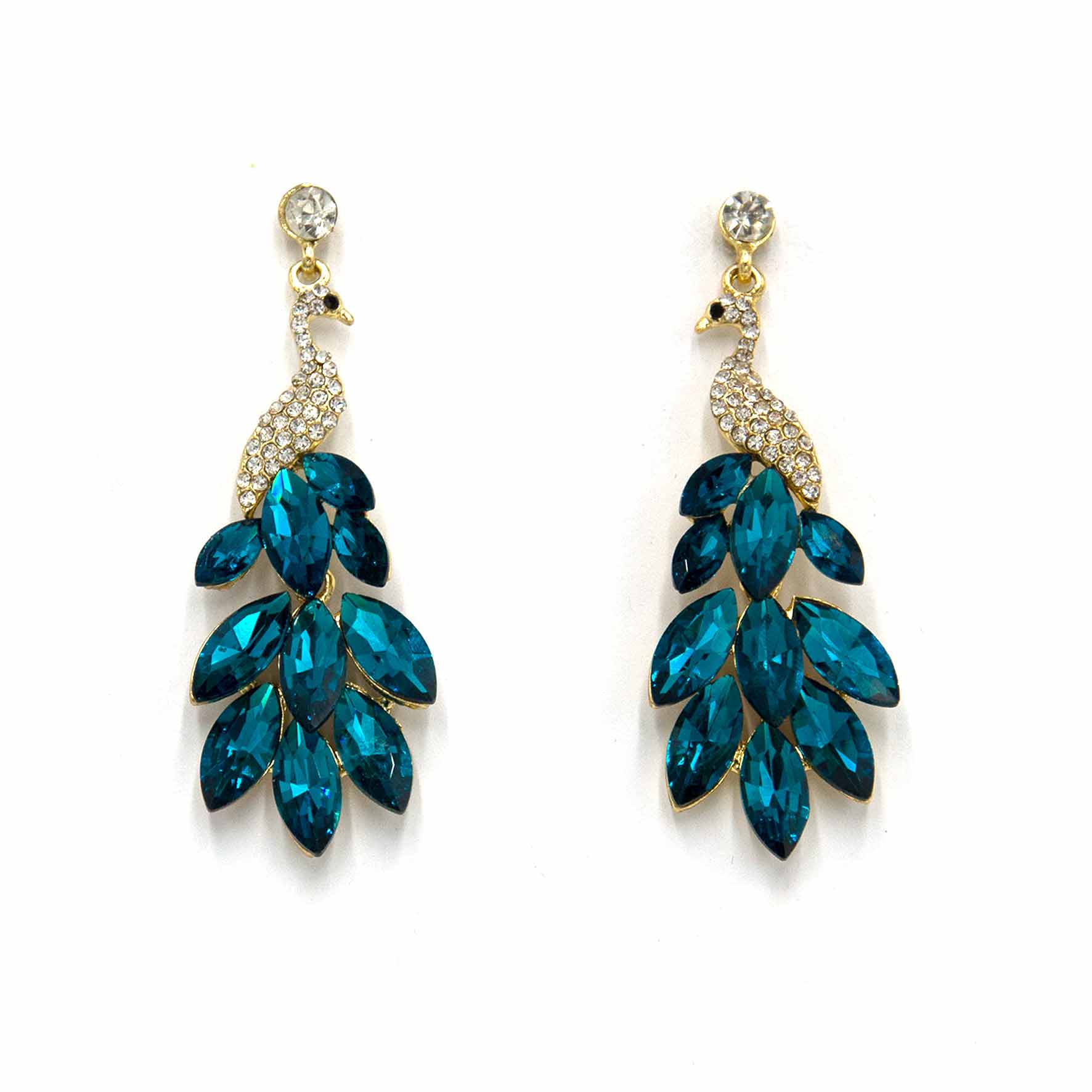 Palestro Milano Orecchini Turquoise Blu Pavone