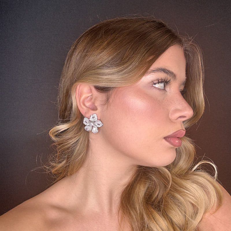 Palestro Milano Orecchini Anemone di Pavè