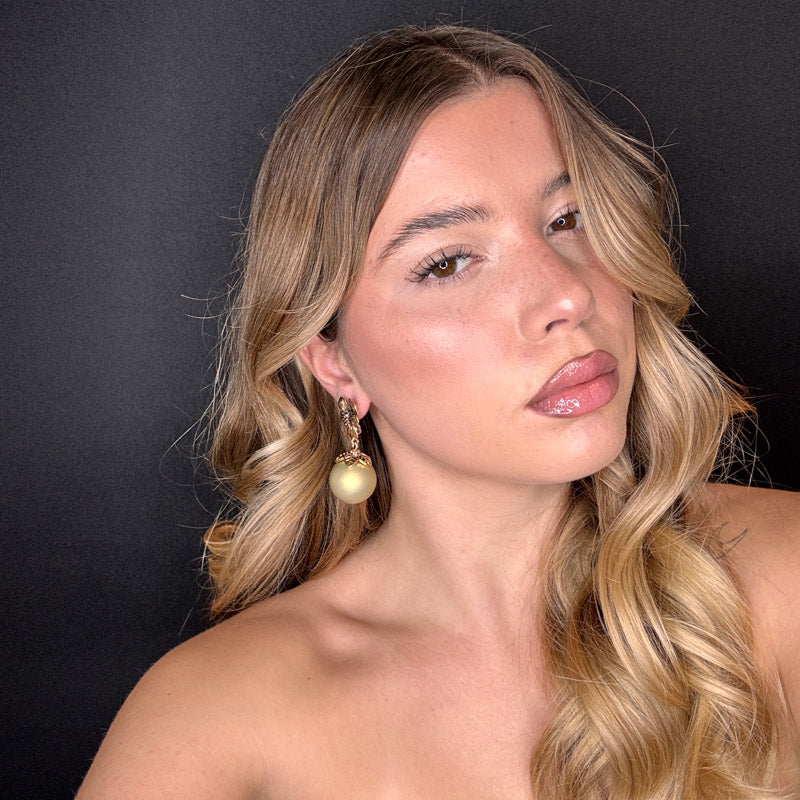 Palestro Milano Orecchini Fiore d'Oro & Perla Big