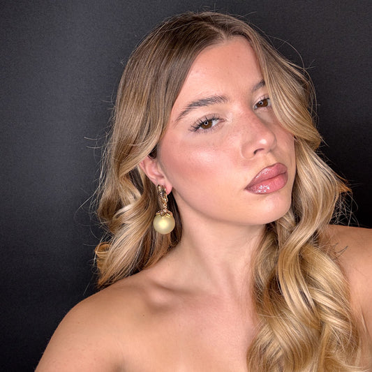 Palestro Milano Orecchini Fiore d'Oro & Perla Big