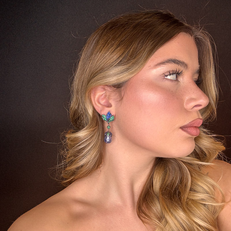 Palestro Milano Orecchini Goccia della Foglia