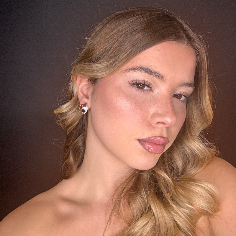 Palestro Milano Orecchini Mezza Pallina di Gemme