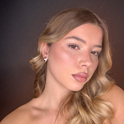 Palestro Milano Orecchini Mezza Pallina di Gemme