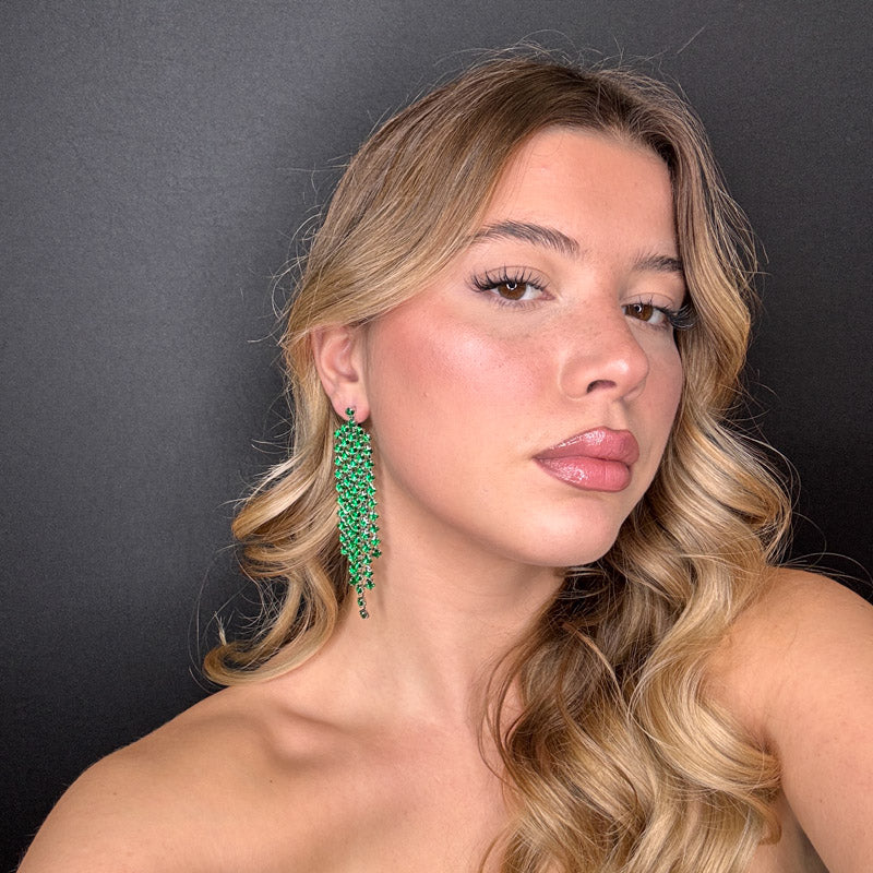 Palestro Milano Orecchini Cascata di Cristalli Pendenti